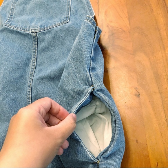 Bluenotes Oversized Slouchy Light Washed Relaxed Fit Casual Overall Denim Dress. - Picture 9 of 12